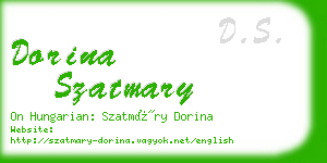 dorina szatmary business card